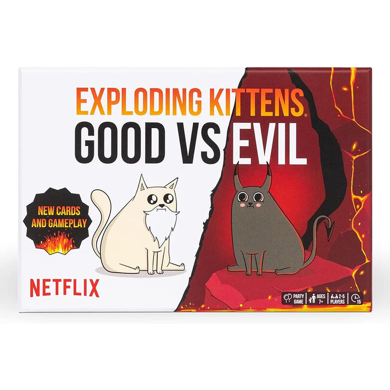 Exploding Kittens Good vs Evil 55 Cards Elevate with New Characters Family Games for Kids and Adults Funny Card Games Board Game