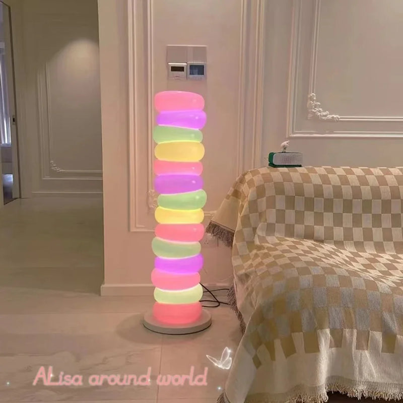 Gourd Living Room Floor Lamp Bedroom Decoration Rainbow Children Ambience Light