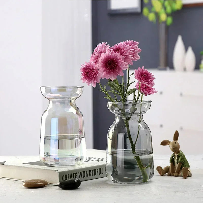 1 Pcs Flower Vase for Table Decoration Living Room Glass Vase Table Ornaments Handmade Tabletop Plant Vase Decoration Tool