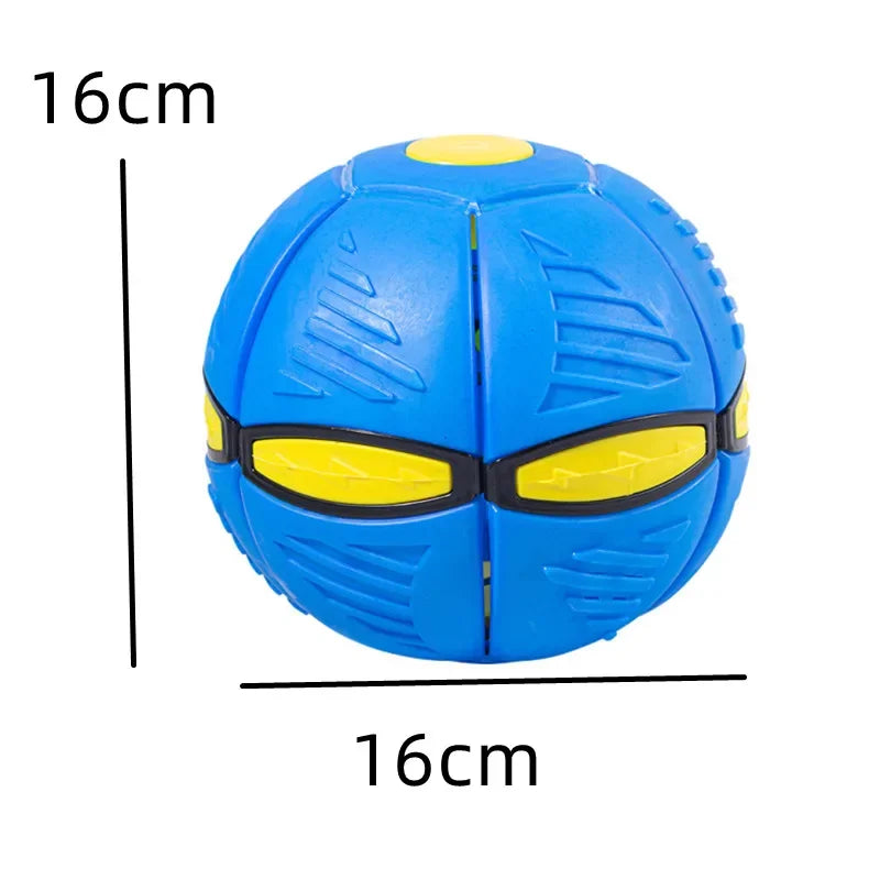 Dog Toys Flying UFO Saucer Ball Interactive Outdoor Sports Training Games Magic Deformation Flat Throw Disc Ball Pet Supplies