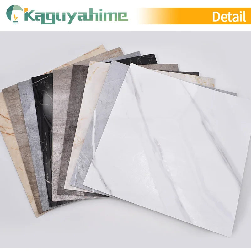 KPS 10/Pcs Waterproof PVC Marble Floor Sticker 3D Wallpaper 30*30cm Home Decoration DIY Self-adhesive Bathroom Decals