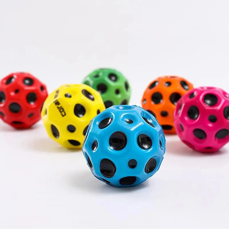 Useful Hole Ball Kids Indoor Outdoor Games Sport Toys PU Anti Gravity Stress Rubber Bounce Ball 66mm Extreme High Bouncing Ball