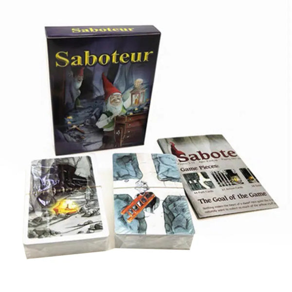 English Saboteur Board Game Cards Table Games Funny Board Card Games for Families Party Dwarf Gold Mine Digging Miner Board Game