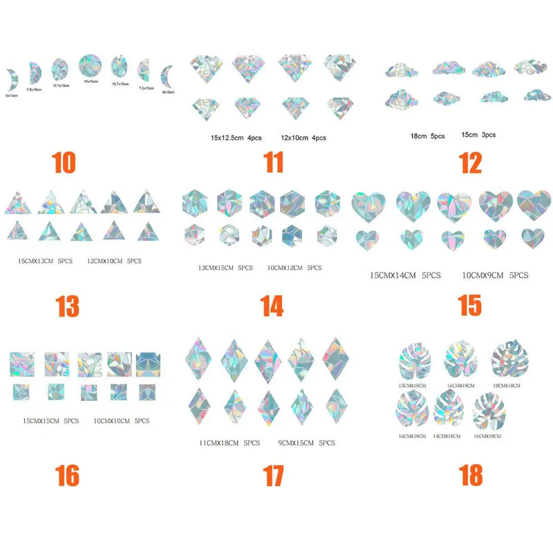 Reusable 3D Glue-Free DIY Rainbow Effect Prisms Window Stickers Home Bedroom Butterfly/Star/Heart/Cat PVC Glass Decals