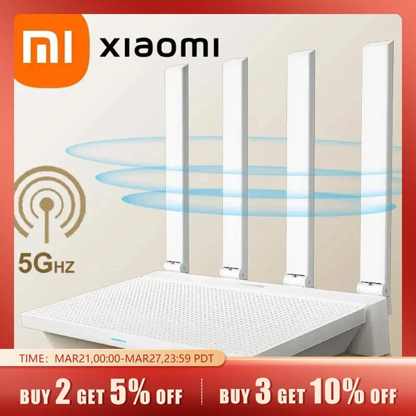 2024 NEW Original Xiaomi AX3000T Router 2.4GHz 5GHz 1.3GHz CPU 2X2 160MHz WAN LAN LED NFC Connection for Home Office Games Mi