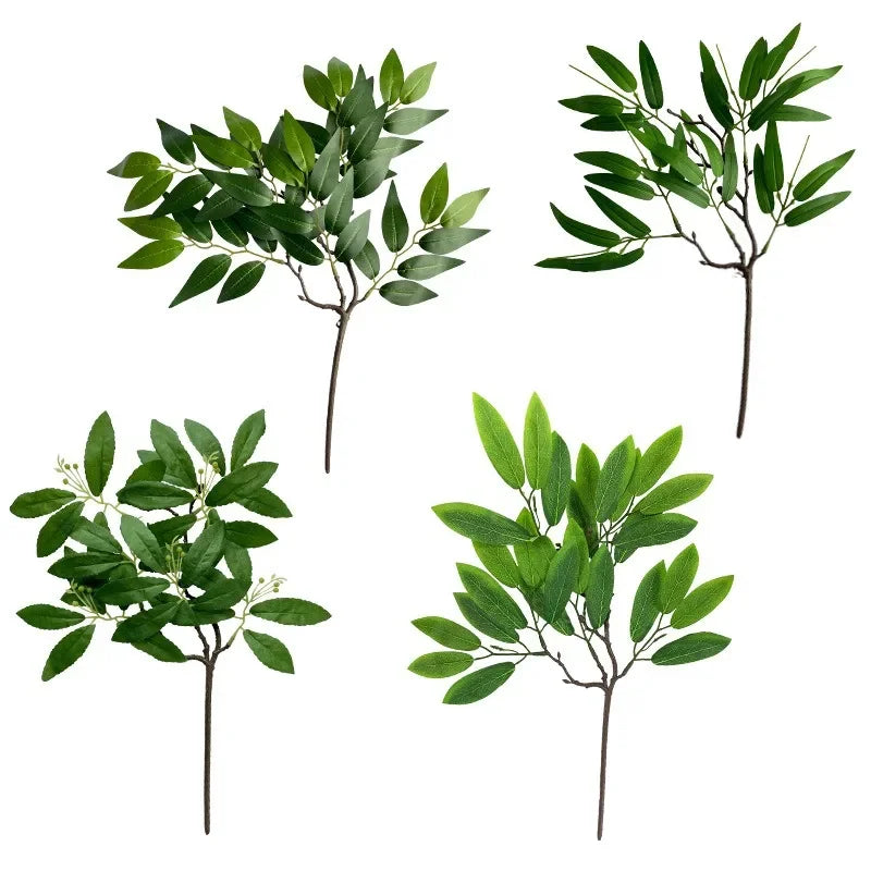 Fake Eucalyptus Leaves Artificial Green Plants Flower Arrangements Accessories Wedding Home Decoration  Artificial Plants