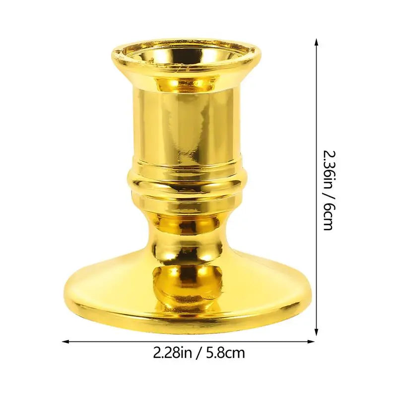 20/10PCS Electronic Base Gold Table Decorations Holder Pretty Indoor Plastic Nice Stick Desktop Candlestick Candleholders Xmas