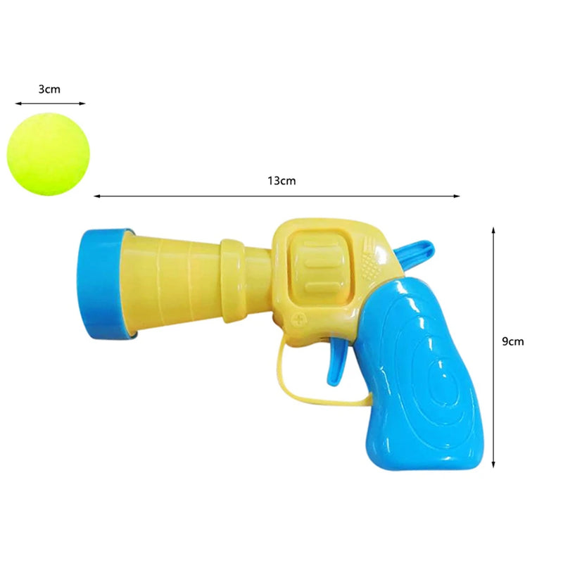 Interactive Launch Training Cat Toys Kittens Mini Shooting Gun Games Stretch Plush Ball Toys Pet Cat Kitten Toy Pet Accessories