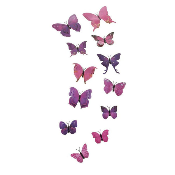 12pcs 3D Wall Sticker Butterfly Home Decor Room Decoration Stickers HFON Room Fridage Home Decoration Adesivo De Parede