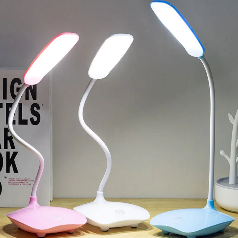 LED Rechargeable Desk Lamp USB Charging Reading Lamps Table Light 3-Level Dimmable Eye Protection Student Study Night Lights