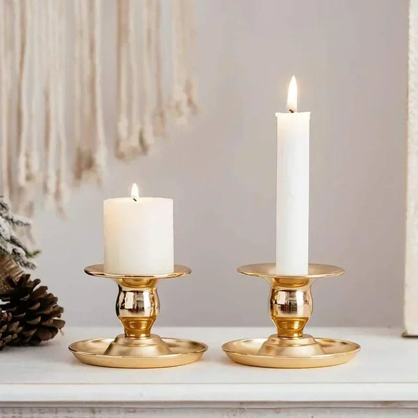 Creative Iron Art Circular Candle Holder Strip Rod Wax Jack Simple Geometric Romantic Candle Cup Home Desktop Decoration Wedding