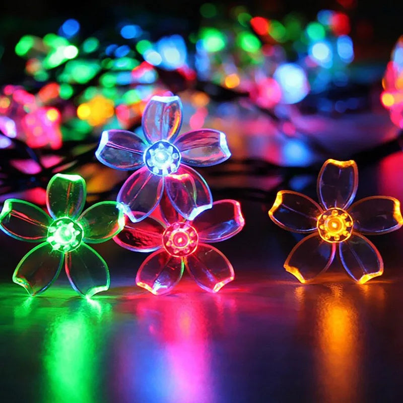 Christmas Decoration Cherry Blossom String Lights Indoor/Outdoor Decoration USB/Battery Operated Fairy Lights for New Year 2024