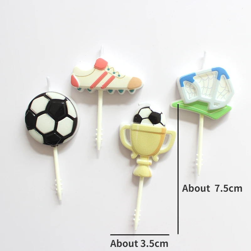 4pcs Football Basketball Candle Festive Birthday Candles Cake Decoration Kids Party Baking Supplies