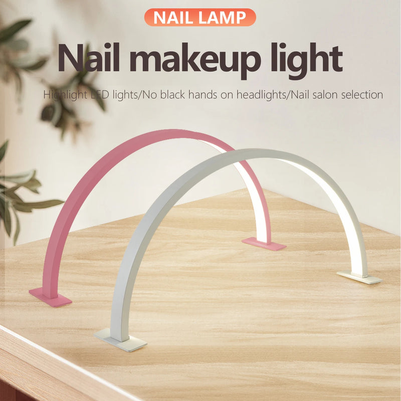 Half Moon U-shaped Nail Beauty Light fixture Beauty Salon Desktop Nail Care Eye Care Simple LED Work Table Lamp