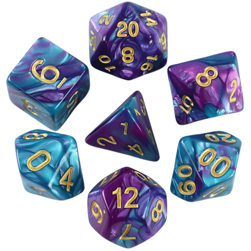 Dice DND Game Dice Role Dice Mixing Colours Dice Set With Bag 9 Different Styles Available For Portable Toys DND RPG TRPG Games