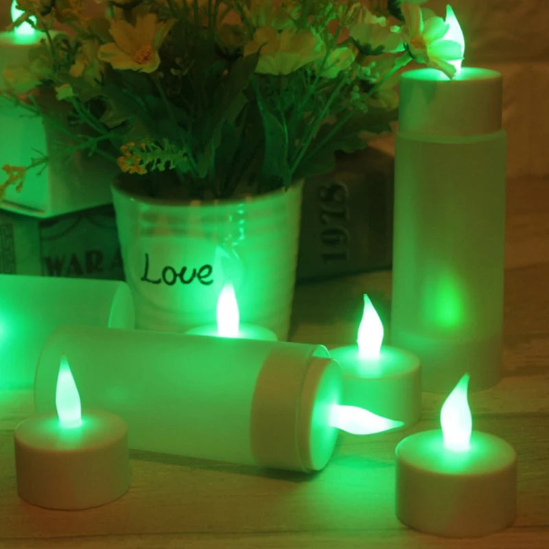 LED Rechargeable Flameless Tea Light Candle USB Charge Candle With USB Flameless Chargeable LED Battery Candles