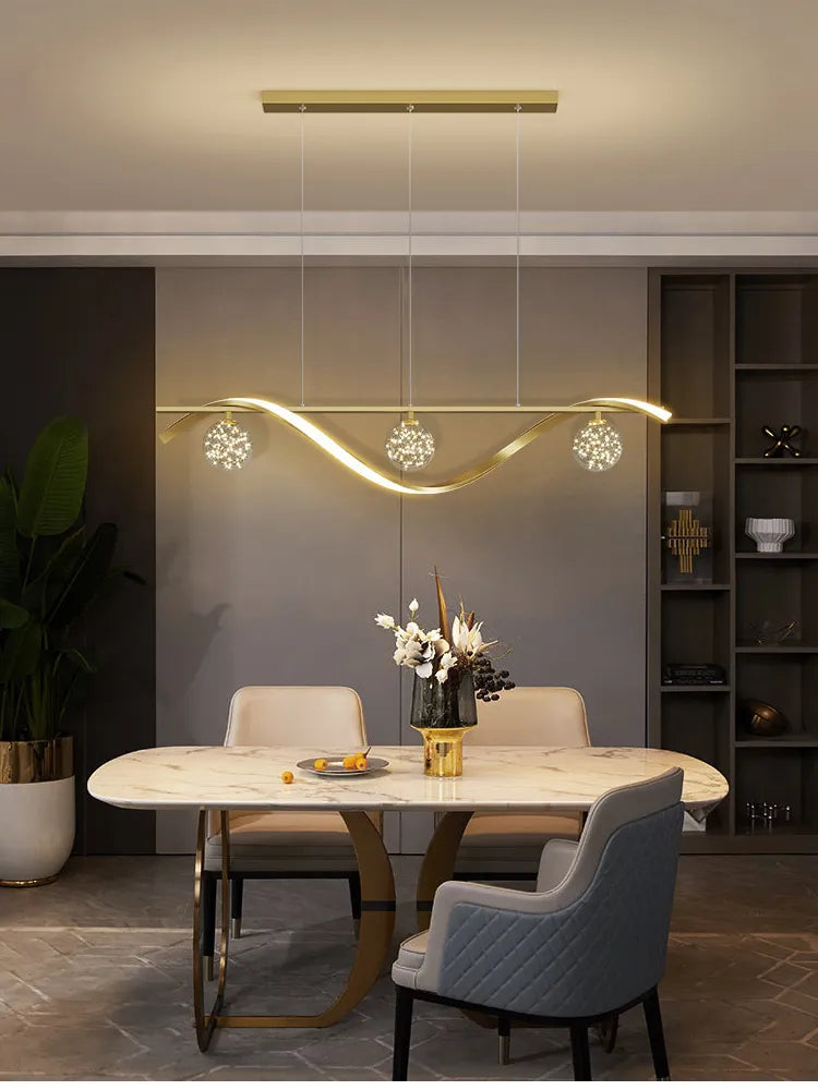 Modern LED Chandelier for Living Room Dining Room Glass Ball Kitchen Lamp Home Decor Lighting Novelty Nordic LED Hanging Lights