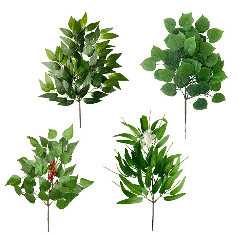 Fake Eucalyptus Leaves Artificial Green Plants Flower Arrangements Accessories Wedding Home Decoration  Artificial Plants