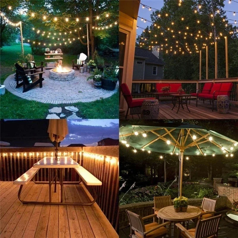 LED String Lights Outdoor/Indoor 12M Ball Chain Lights Garland USB Fairy Lights For Festoon Party Home Christmas Decor