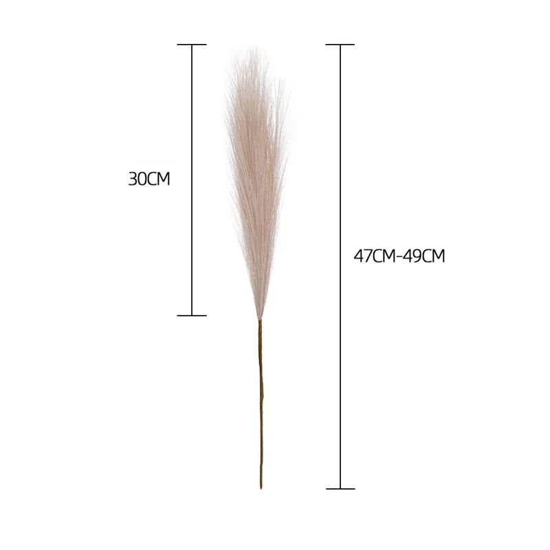 50CM 5/10/20PCS Fluffy Pampas Grass Boho Decor Flower Fake Plant Reed Wedding Christmas Party Home Decoration Artificial Flowers