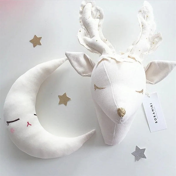 Animal Unicorn Deer Head Toys Wall Hanging Mounts Decor 3D Head Wall Hanging Ornaments Art Kids Room Wall Decoration Toys