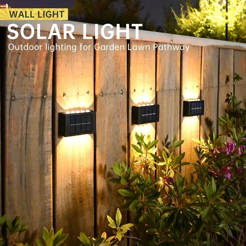 Solar Wall Lamp Outdoor Waterproof LED Solar Lights Up And Down Luminous Lighting For Garden Balcony Yard Street Decor Lamps