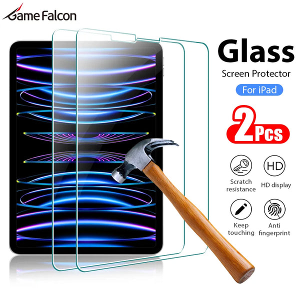 2Pcs Tempered Glass Screen Protector For Ipad Air 5 4 3 2 Pro 11 2022 Mini 6 9 9th 10 10th Generation 10.2 9.7 2021 Accessories