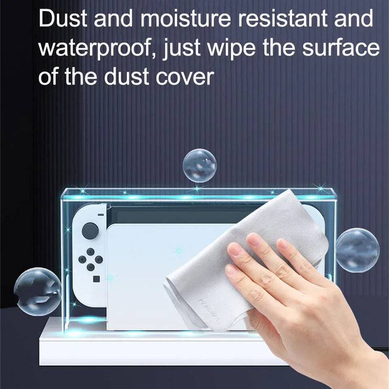 YLW RGB Base Clear Dust Cover for Nintendo Switch Oled Protection Cover Protective Sleeve Acrylic Display Shell Game Accessories