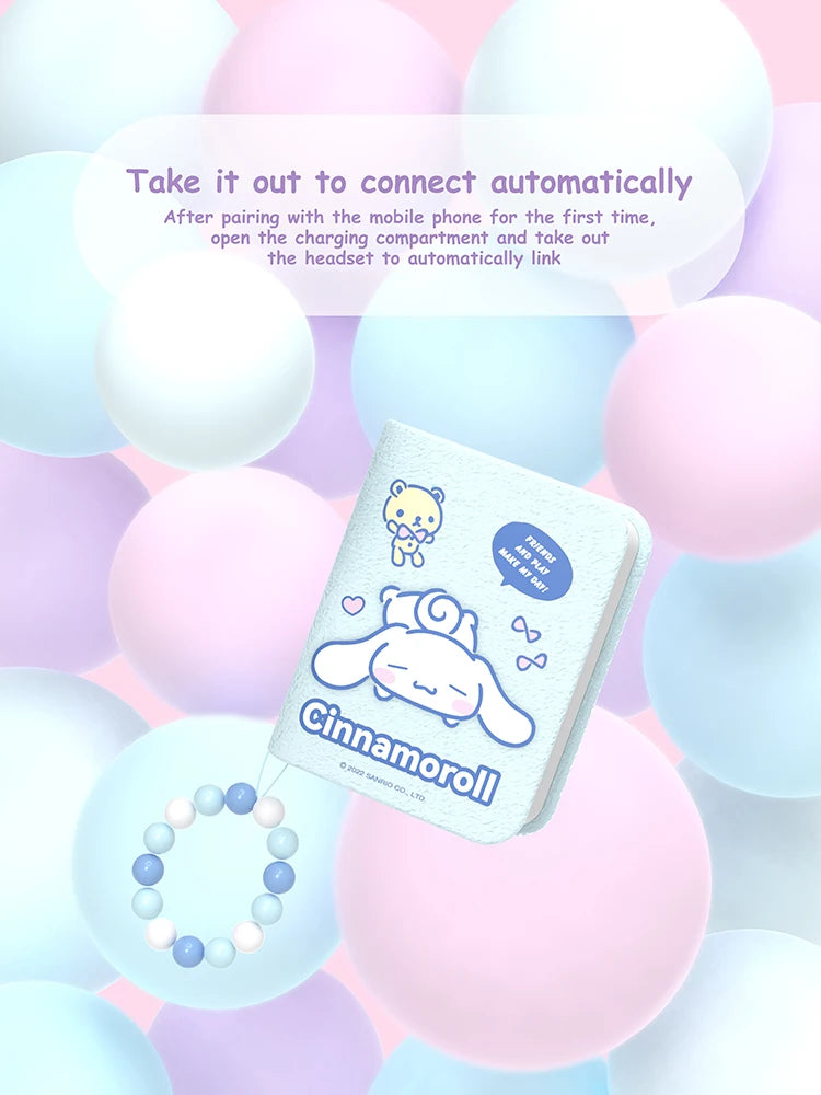 Sanrio Kuromi Bluetooth Earphones Cinnamoroll True Wireless Headset Pochacco Sport Noise Reduction Touch Control Games Headphone