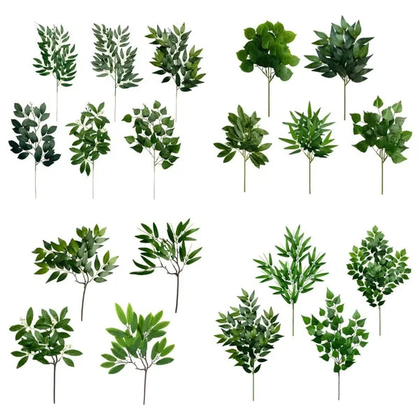 Fake Eucalyptus Leaves Artificial Green Plants Flower Arrangements Accessories Wedding Home Decoration  Artificial Plants