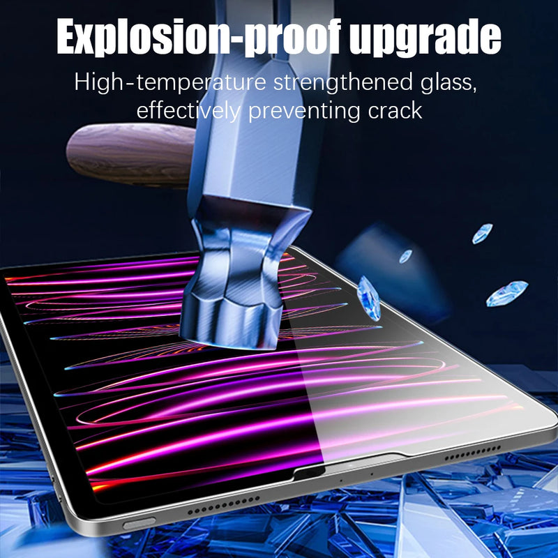 For Ipad Pro 11 12.9 6th 2022 Air 4 5 Tempered Glass Screen Protector For 9 9th 10 10th Gen Mini 6 2021 10.2 9.7 Film Accessory