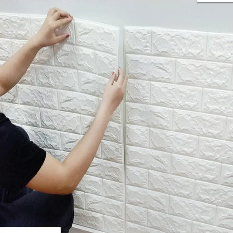 Foam Room Decor 70cmX1m Waterproof Wall Stickers DIY Wallpaper Self-adhesive Bedroom Decoration Classic Brick Pattern 3D Home