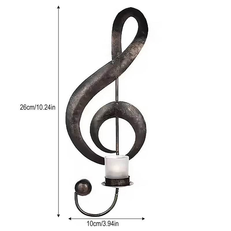 Nordic Music Symbol Candle Holder Handicrafts Household Frunishings Art Crafts Metal Candlestick Ornament Wedding Decor