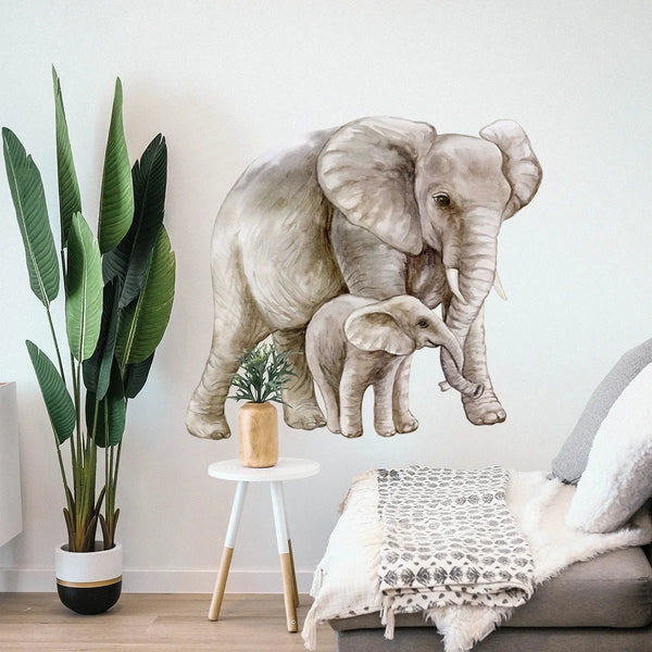 Cartoon Animals Elephant Wall Decal for Children's Room Wall Decoration Background Wall and Room Wall Art Sticker