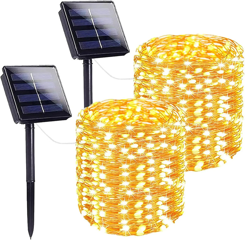 Solar LED Light Outdoor 10m 15m 20m 30m Solar Panel Garden Lights Waterproof Christmas Room Decoration Lampe Solaire Exterieur