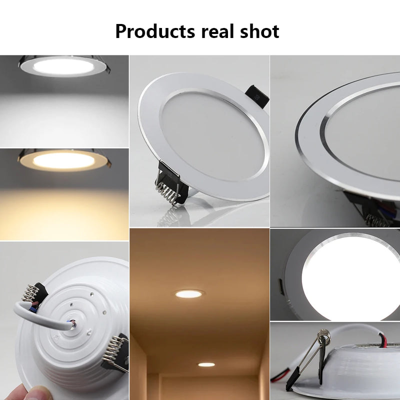 10pcs Spot Light LED Downlight Recessed Ceiling Lamp 220V 240V 7W 9W 12W 15W 18W LED Spotlight Indoor Panel Dowm For Home Decor