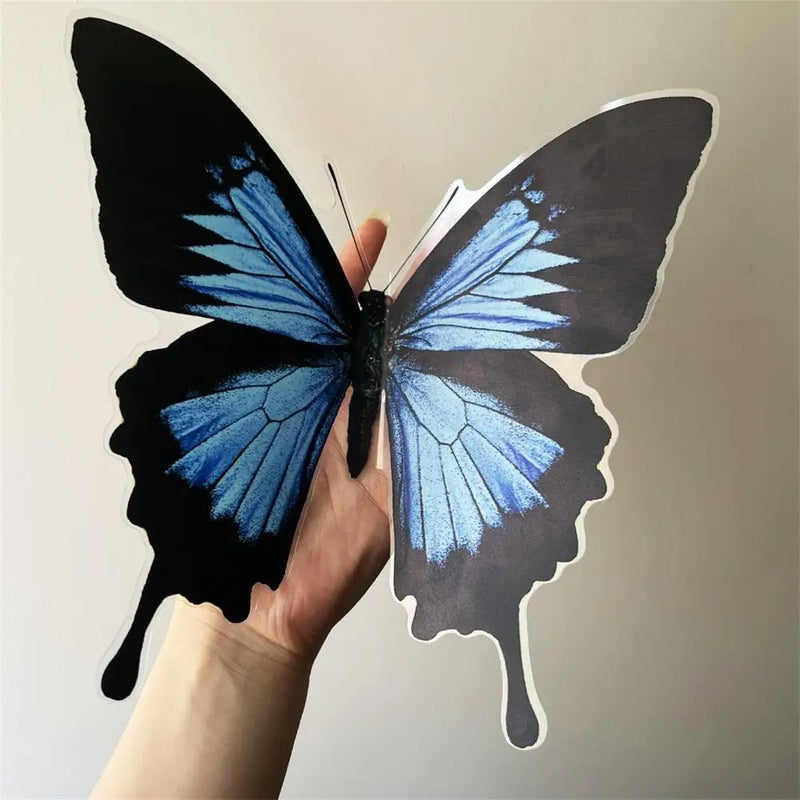 1PC Large 3D Butterfly Wall Sticker PVC Attractive Delicate Colorful Big Butterflies Window Murals Home Kids Bedroom Ornament